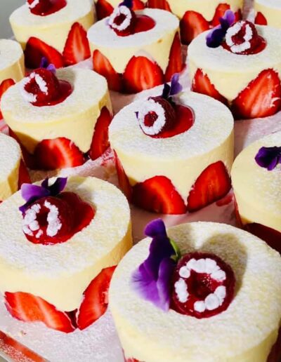 desserts individuels fraises la petite cuillère